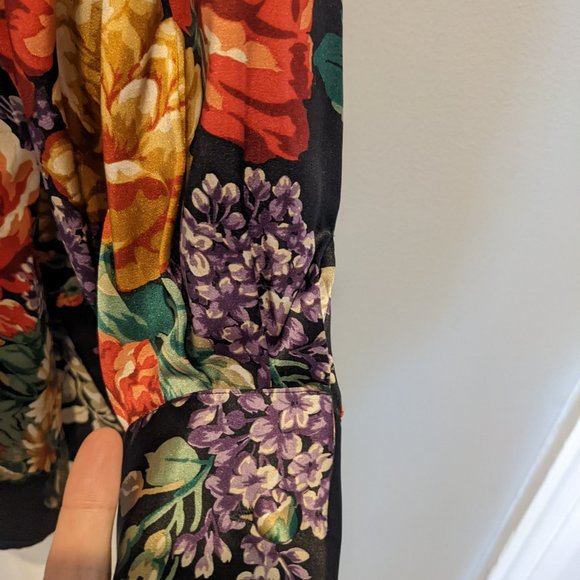 Vintage Don Caster 100% Silk Floral Blouse - Picture 4 of 6